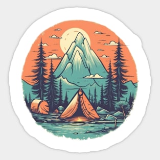 Camping Scene #3 Sticker